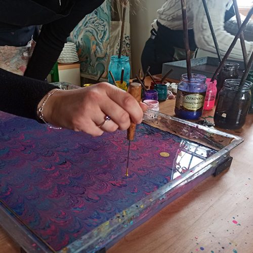 Workshop di Marmorizzazione Turca Ebru with Debora & Ersida